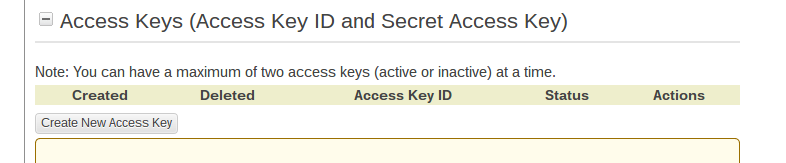 new access key